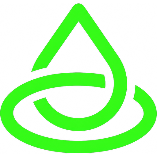NoanFi mark: a green droplet inside an orbital ring